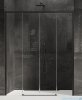 New Trendy Prime Black drzwi wnękowe podwójne 130x200 cm przejrzyste D-0359A